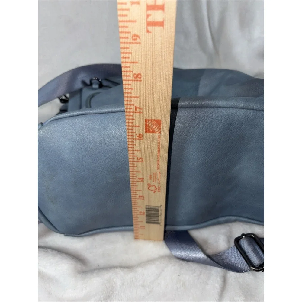 Convertible Backpack‎ Purse CLUCI Dusty Blue Designer Daypack Travel Work Daily